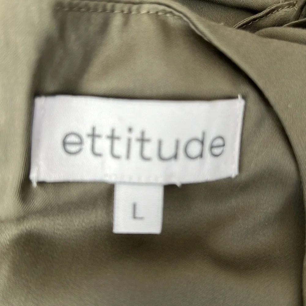 Ettitude Satin Jumpsuit Eco Bamboo Size L In Moss Green